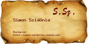 Simon Szidónia névjegykártya