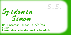 szidonia simon business card